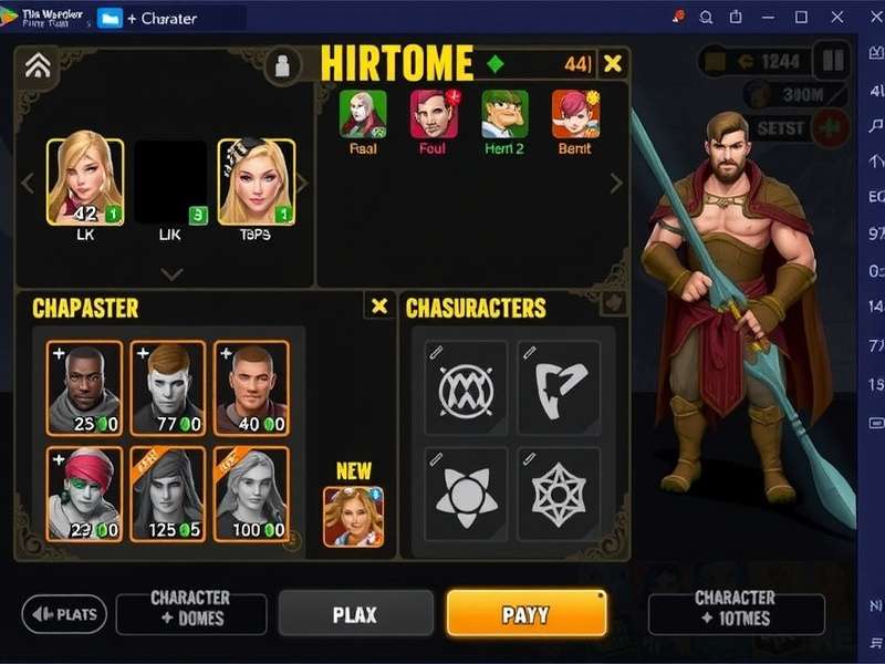 Titan Warriors Frontier Clash character selection screen